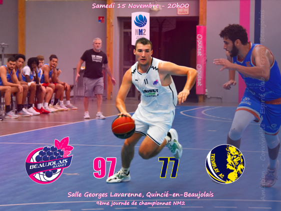 Beaujolais Basket s'impose sans trembler (97 - 77)
