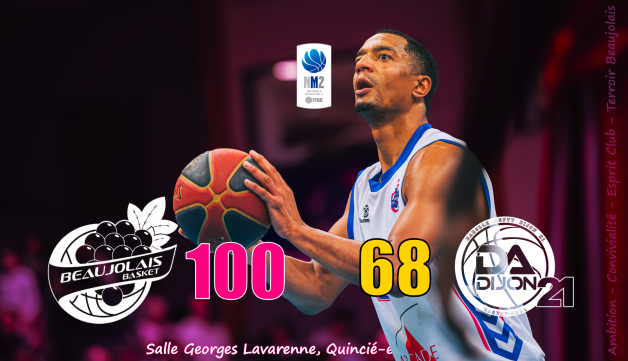 Beaujolais Basket s'impose largement face à Dijon (100 - 68)